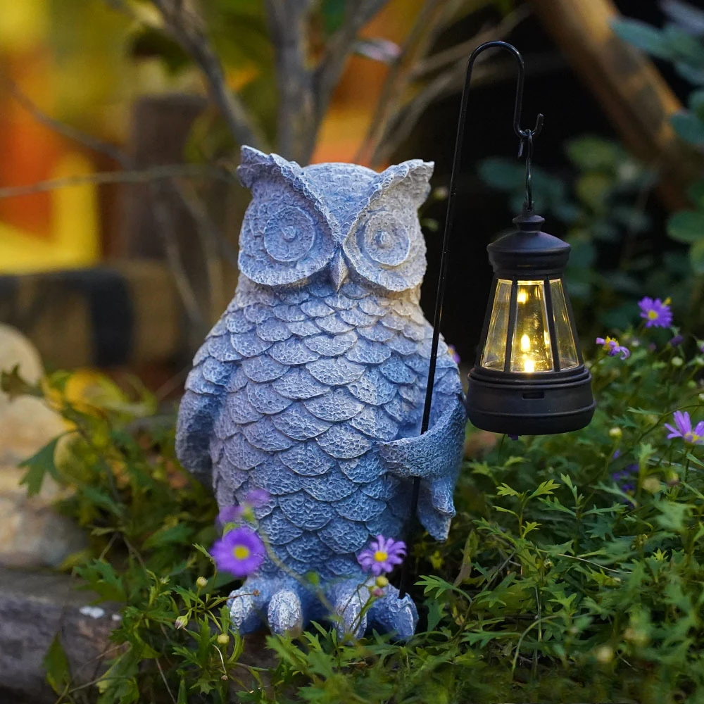 Explosive Creative Animal Owl Solar Lantern Decoration Outdoor Courtyard Balcony Living Room Craft Ornament