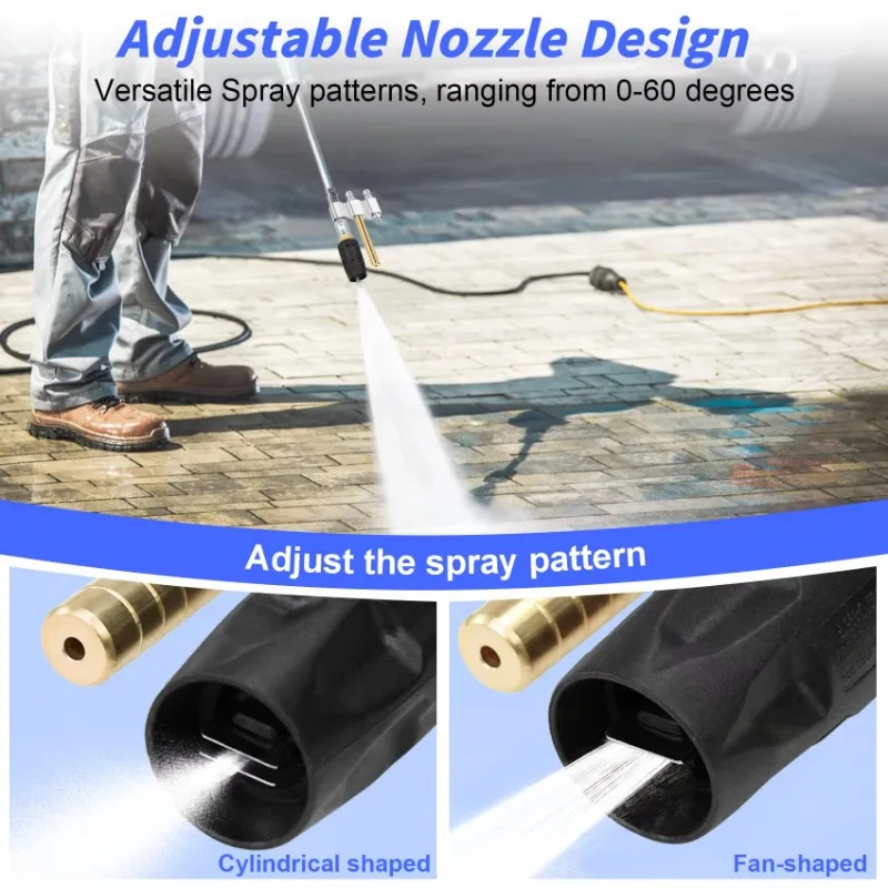 3 في 1 فوهة غسيل ناعمة قابلة للتعديل M5 فوهة تويست طرف مطلق النار 1/4 موصل للاستخدام مع غسالة الضغط 3-7 GPM