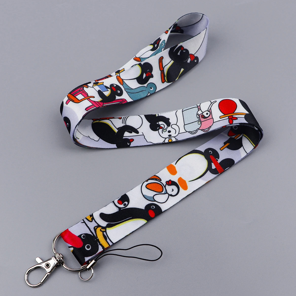 Indah Penguin Lanyard untuk kunci ID kartu penutup lencana pemegang ponsel bisnis kunci Lanyard leher tali gantungan kunci