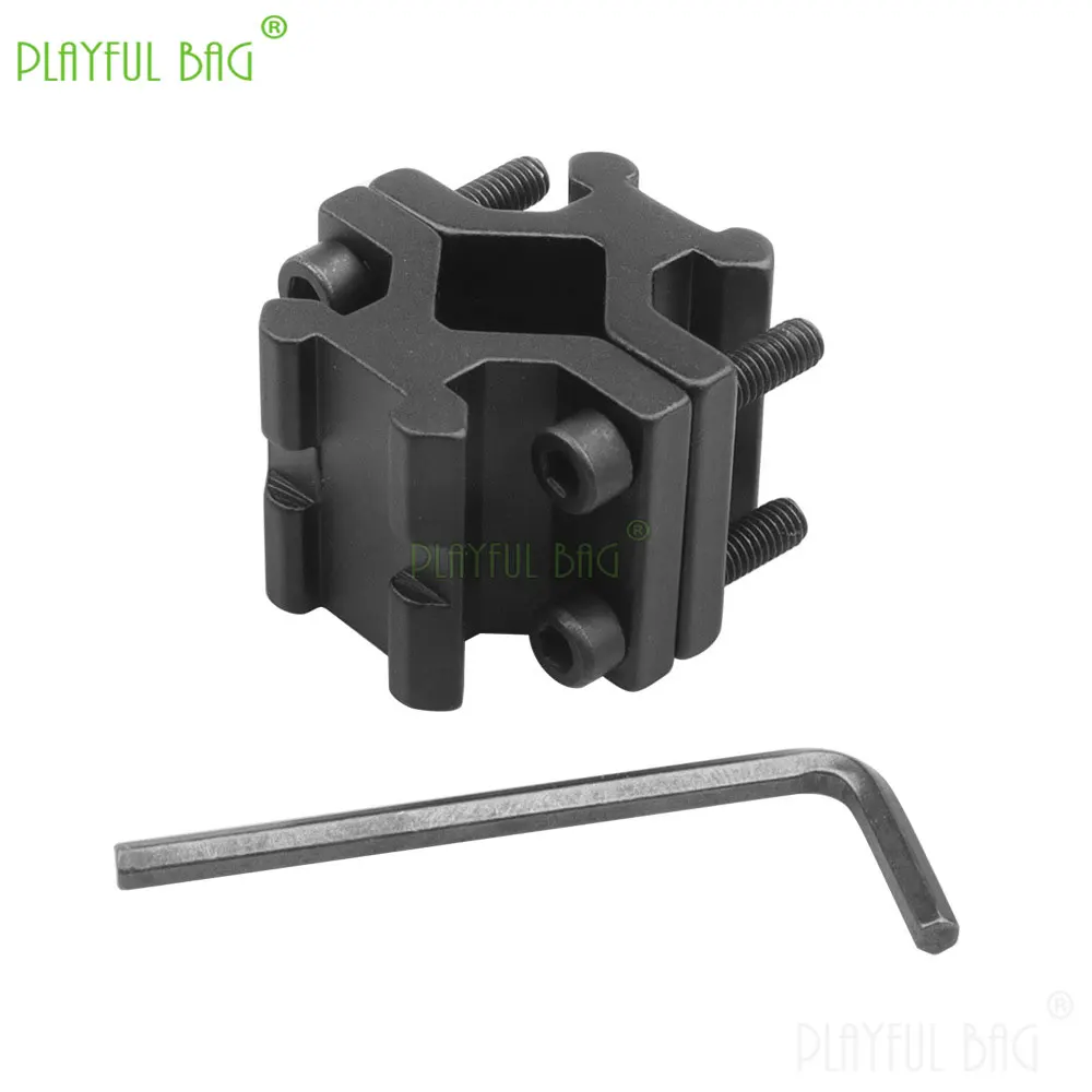 Abrazadera de tubo de Metal de 12-20mm, soporte láser de mariposa de doble cara y linterna, adaptador de tubo de riel de 21mm, accesorios para pistola de juguete QG876