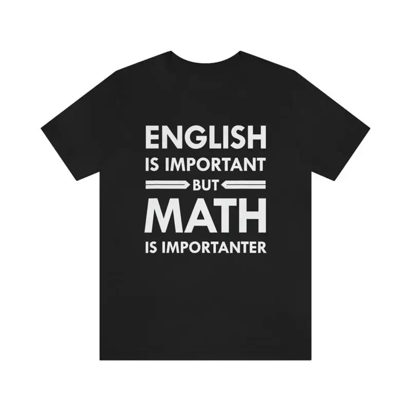 

English Is Important But Math Importanter T Shirt Sarcastic Teacher Appreciation Funny