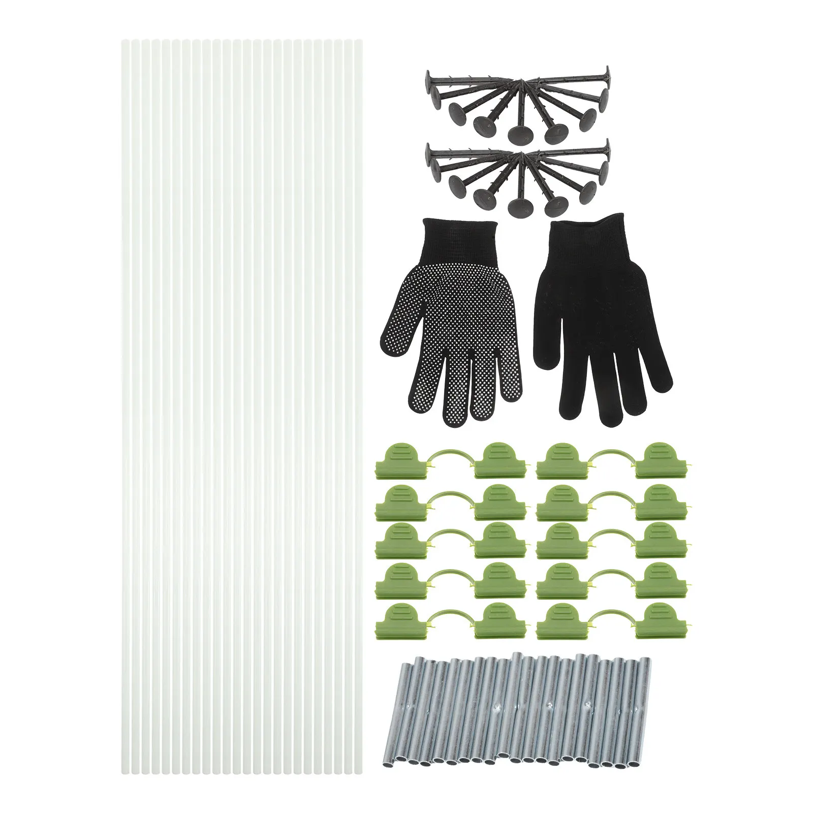 1Set Greenhouse Bird Protection Hoops Kit Flexible Frame Support Garden Tunnel Hoop Grow Tunnel Clips Outdoor Planting