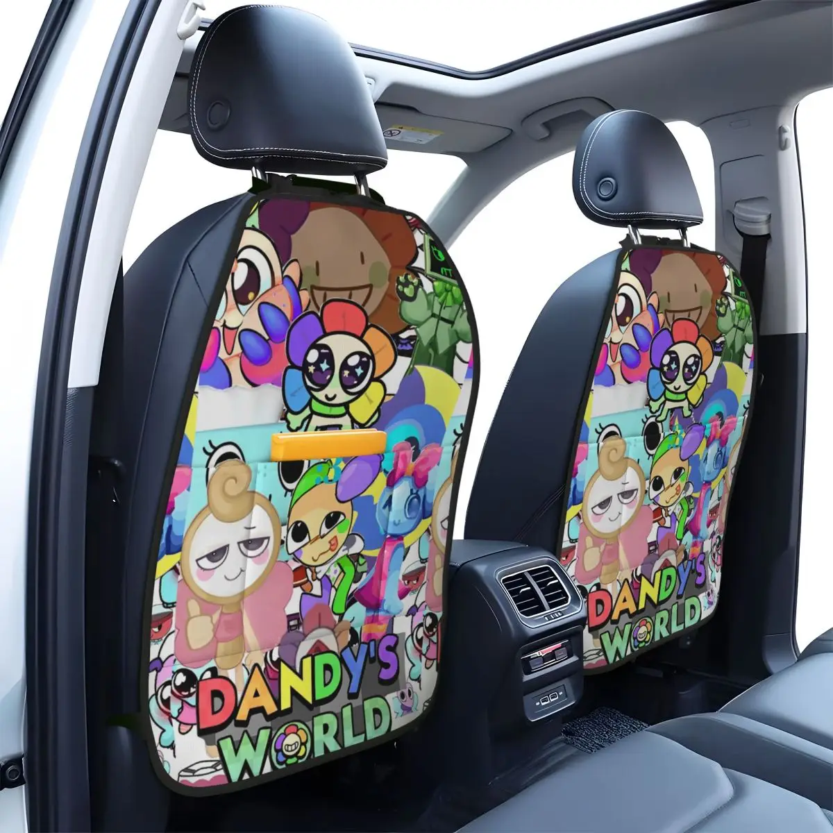 

Dandy's World, 2 шт., защитный чехол для спинки автомобильного сиденья, противоударный коврик с сумкой для хранения, антигрязевая грязь, авто накладка на заднее сиденье для детей