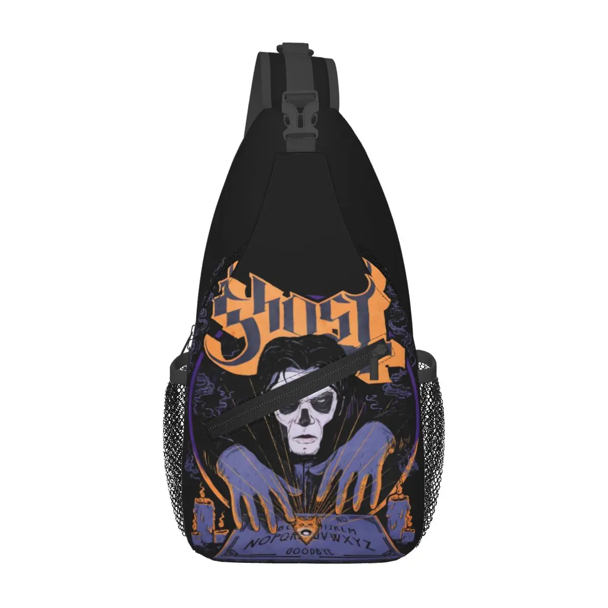 

Custom G-Ghosts Rock Sling Crossbody Backpack Water Resistant For Traveling Punk Daypack Print Shoulder Backpack