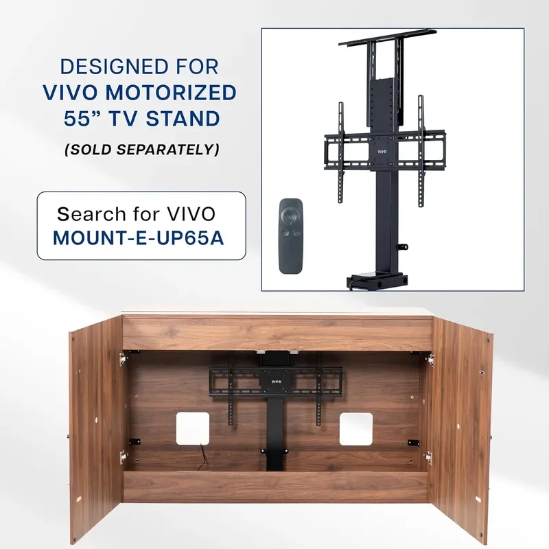 Walnut TV Cabinet Designed for MOUNT-E-UP65A CASE-EUP1WN