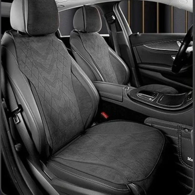 Luxury Suede Car Seat Covers Full Set Universal Car Seat Protective Covers Car Accessories Interior Comfortable Seat Cushion Set
