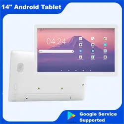 Ultra-Thin Android 12 Industrial POE Tablet 14 Inch Incell Touch Screen Wall-Mounted Embedded HDMI IN Display VESA Hang Monitor