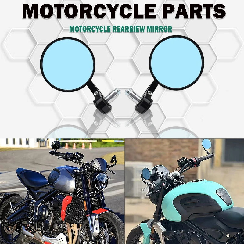 

For Triumph Trident660 T100 T120 trident 660 TRIDENT660 Handlebar Mirrors Motorcycle Handlebar Mirror HandleBar Ends Side Mirror