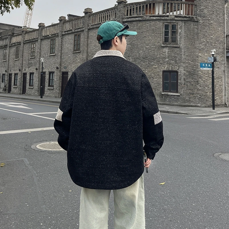 

Casual Collar Long Sve Jaet for Men Spring Autumn New Sle Loose Fit Faionable Youthful Jaet Trendy And Haome