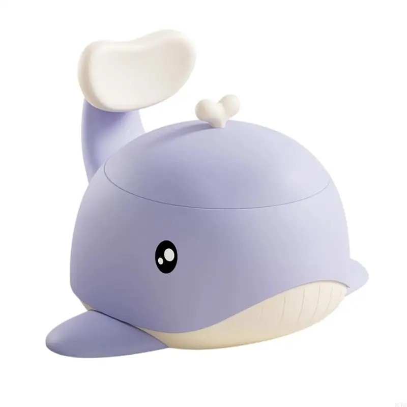 97BE Reisvriendelijk babytrainingpotje Compact walvisontwerp Ergonomische stoel Snel schoon draagbaar toilet voor thuisreis