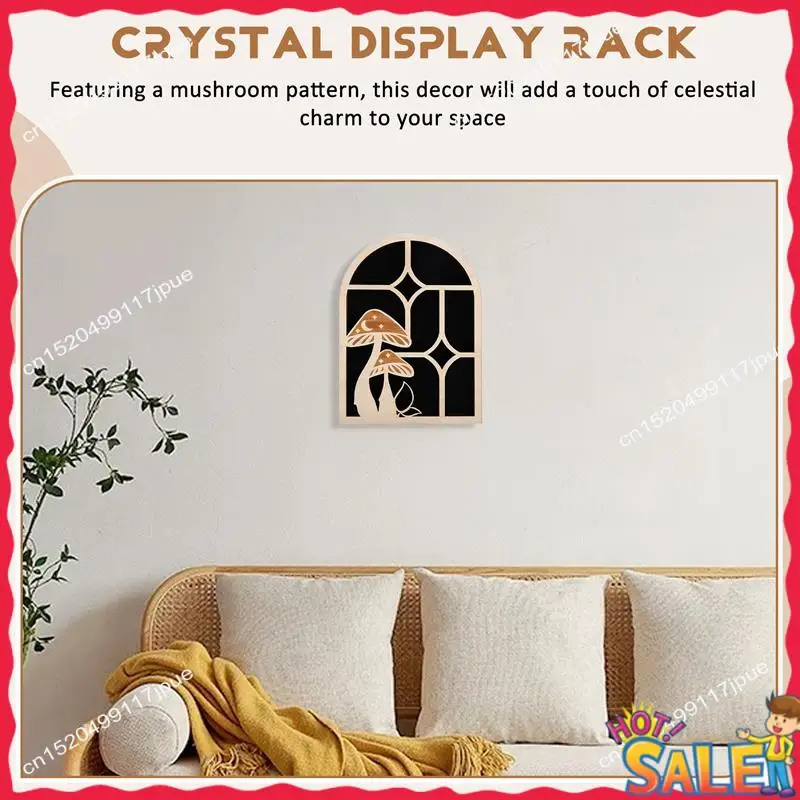 BOFO Estante de cristal arqueado Estante de exhibición arqueado con setas Estante de pared Decoración de pared