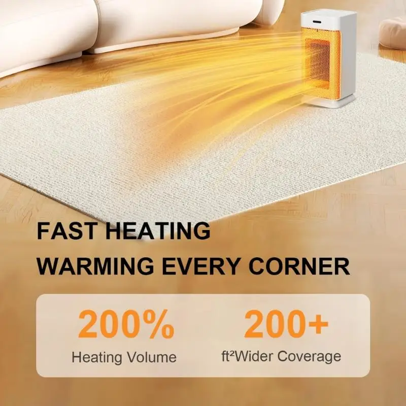 휴대용 220V 1000W PTC 전기 히터 자동 온도 조절 데스크탑 N58D