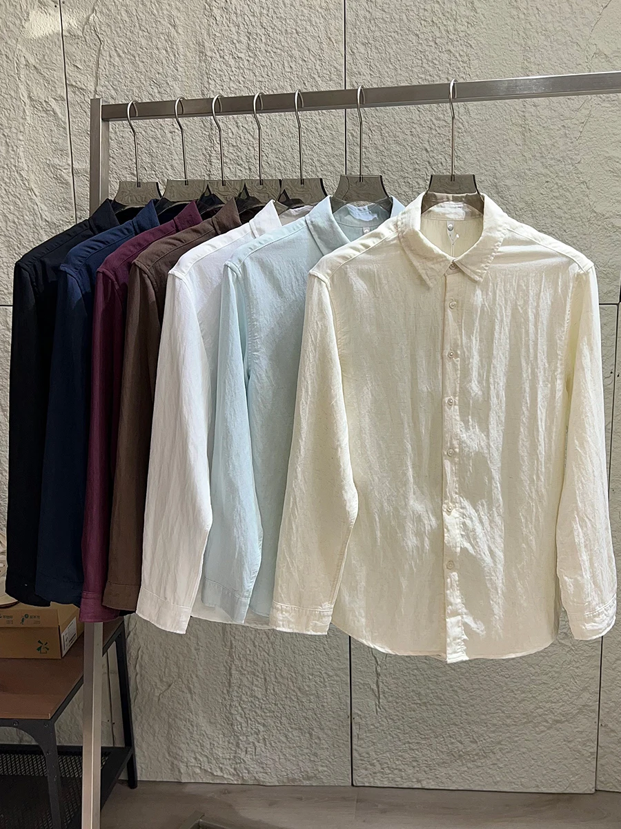 

Feel Rceler Blended Men's Casual Loose Thin Shirt Comfortable Skin-Friendly Breathable Standard Fit Long Sleeve But...