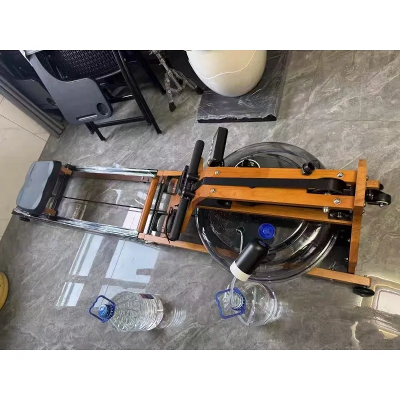 Máquina de remo inteligente plegable para gimnasio y hogar, máquina de remo plegable con resistencia al agua para ejercicios aeróbicos