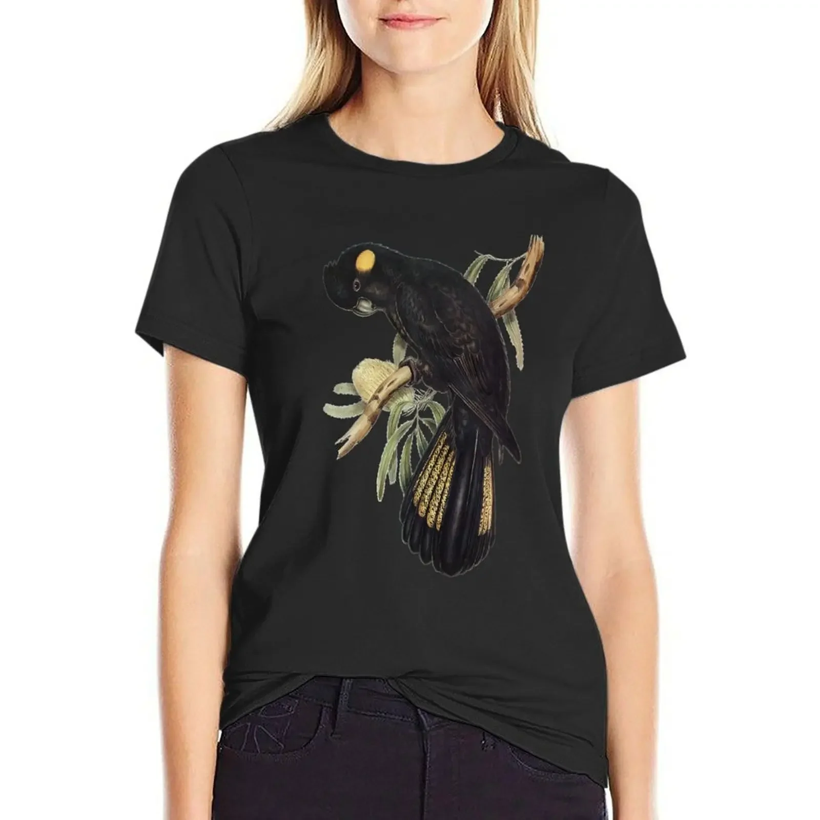 

Yellow-tailed Black Cockatoo (Calyptorhynchus funereus) T-shirt vintage clothes lady clothes ariat shirts for Women
