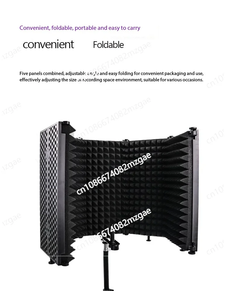 Professional Home Studio Microphone Isolation Shield | Acoustic Noise Reduction Booth for Voice-Over, Audiobook & Podcast