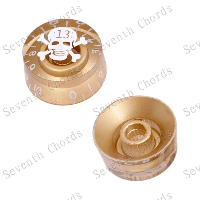4 Teile/los Acryl Gitarre Volume Tone Speed Control Knöpfe Stimmungen Tasten Für Elektrische Gitarre Teile-Schädel Kopf Stil Muster – Detail 24
