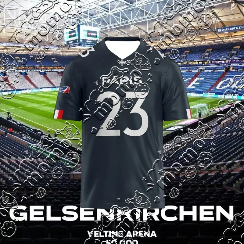 

2024 New Arriavl Summer Rugly Jersey Paris Musketeers Authentic Game Jersey Oversized Short Sleeve Tops