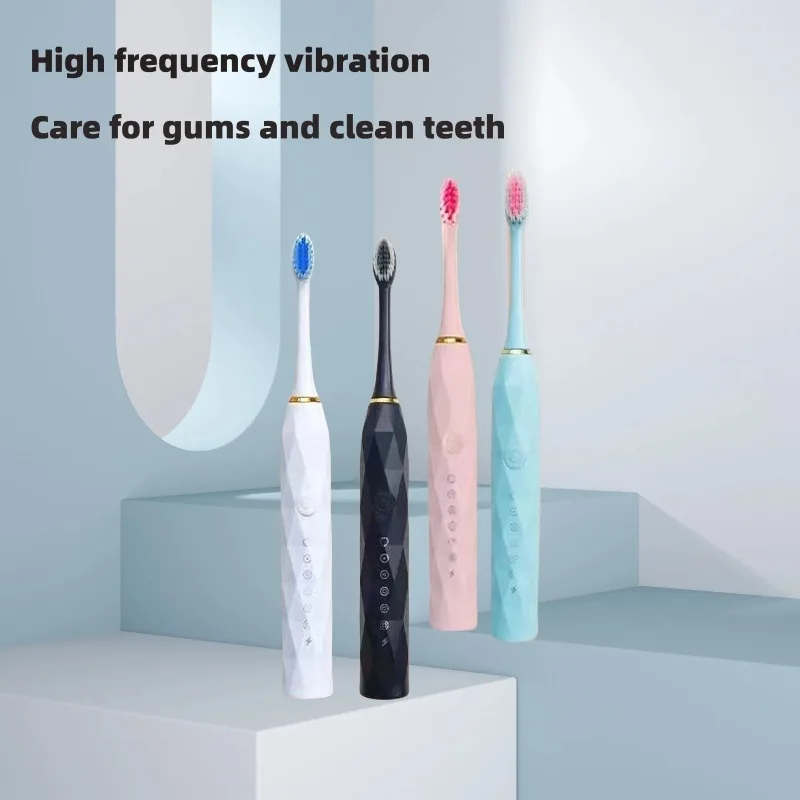 Fully automatic soft bristled electric toothbrush for adults and children, universal toothbrush for charging, with six modes