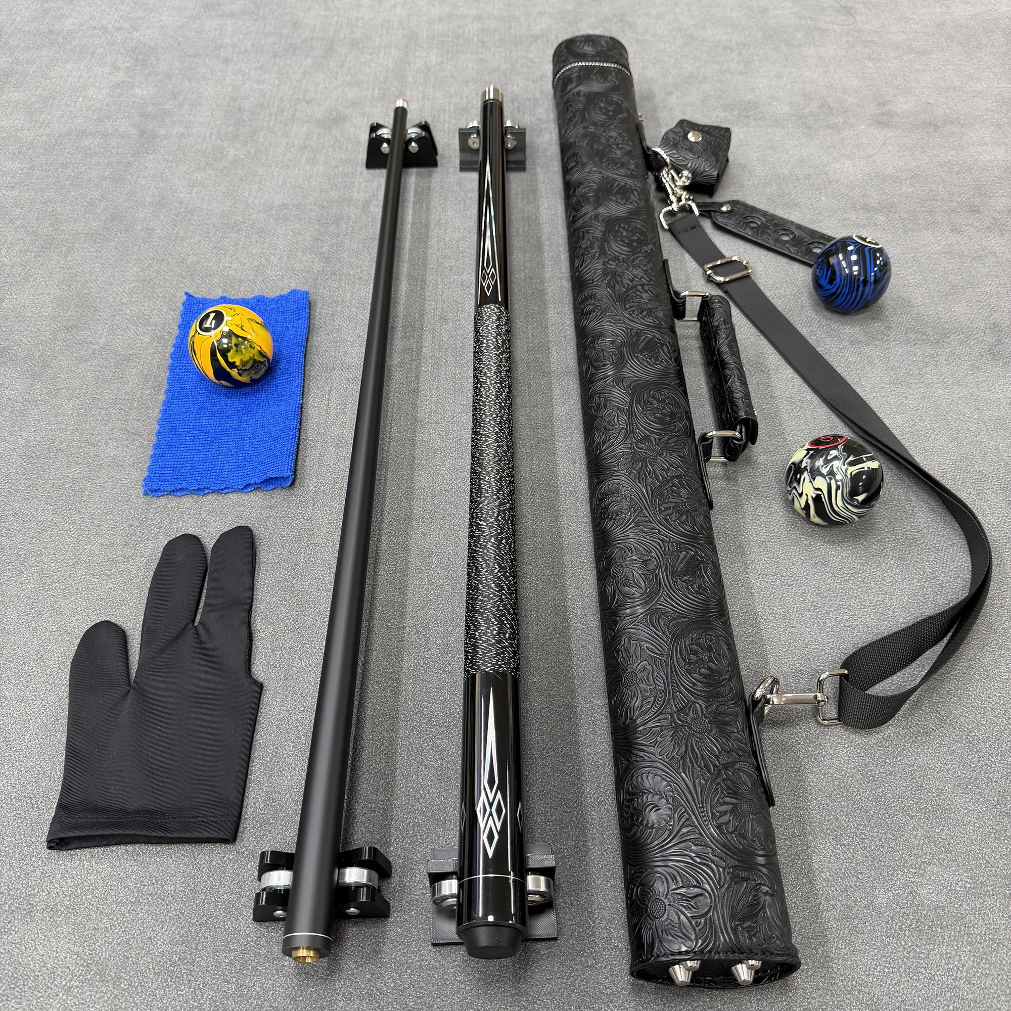 Excellent Value Pool Cue Set, with Protective Box, Durable, Comfortable Grip, Stylish Appearance, Three Sizes to Choose from