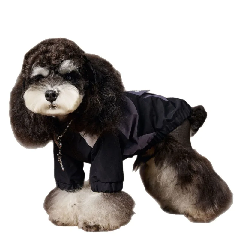 Men & Dog Matching Fall Outfit Handsome Sportswear with Leash Hook for Teddy Schnauzer Bichon