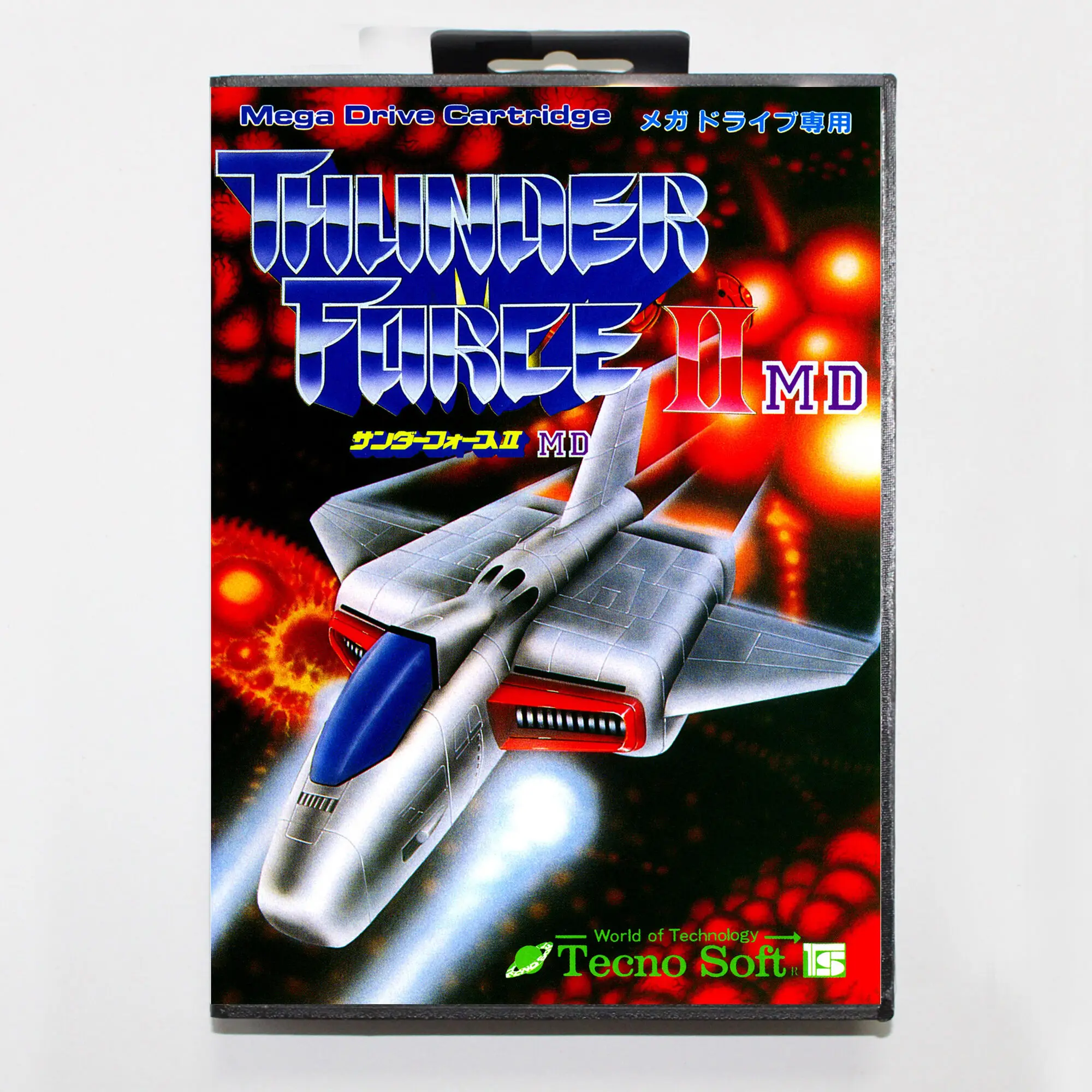 Thunder Force 2 Cartão de Jogo com Caixa de Varejo, 16Bit, MD Carrinho para Sega Mega Drive, Sistema Genesis, Venda Quente
