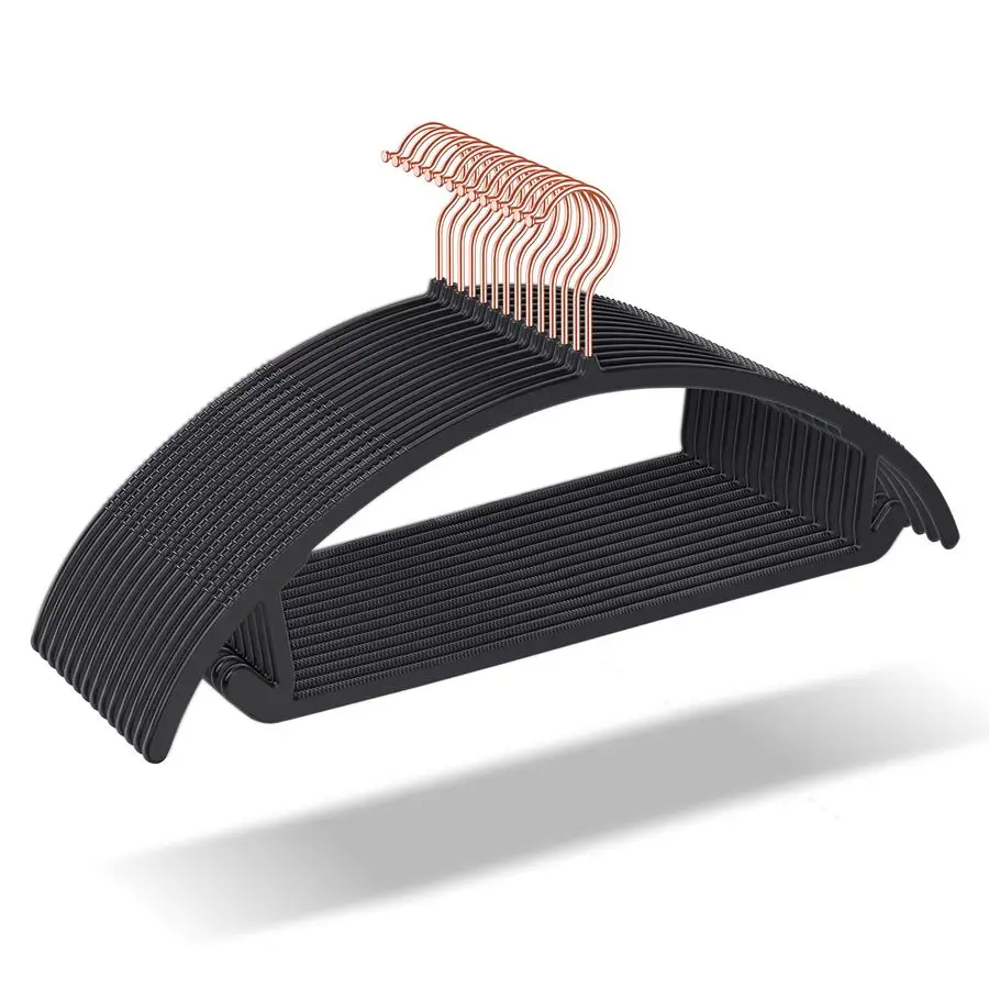 

Вешалки для одежды (50 шт.) без выступов на плечах, экономящие место, с поворотными на 360° крючками, сверхпрочные, нескользящие, для рубашек и пальто