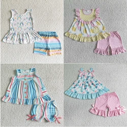 Promotion Toddler Items Boutique Clothes Sleeveless Top With Shorts Kids Girl Clothes set
