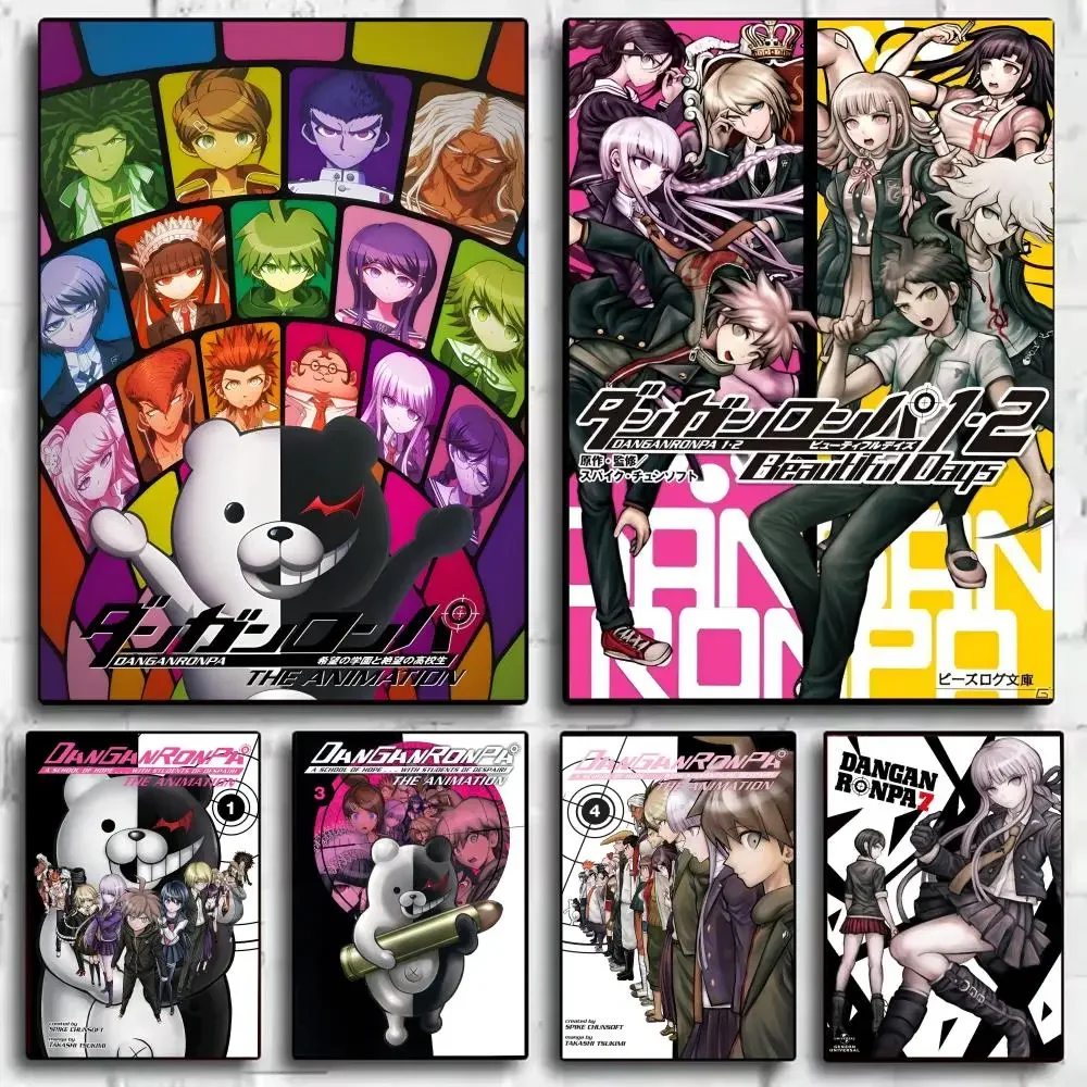D-DanganRonpa Anime Poster Stickers HD Waterproof Painting Wall Art For Bedroom Living Room Home Decor Decoration Gift