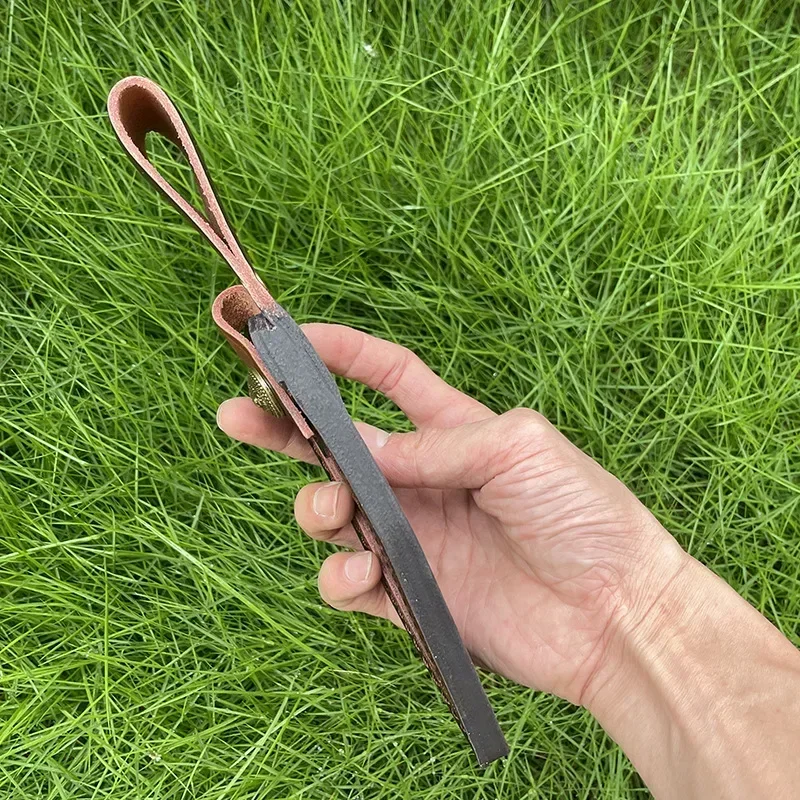 أحدث غمد سكين شفرة ثابتة مع مشبك حزام الخصر الجلدي الغطاء الواقي غير متضمن #4