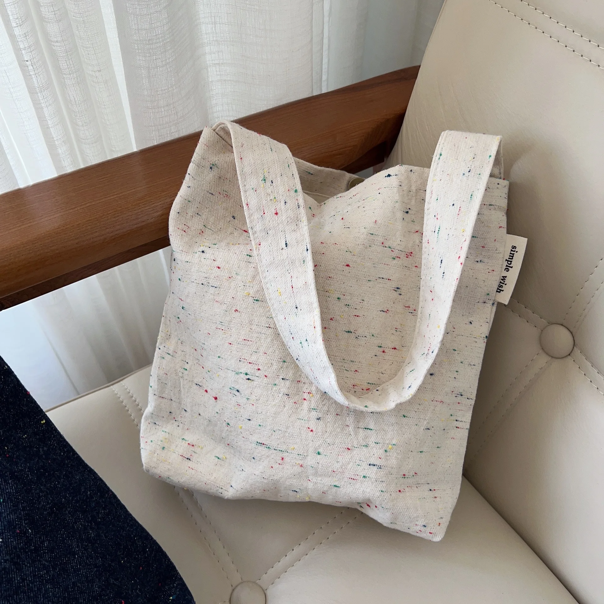 Bolso vaquero Bolso de hombro pequeño Bolso de mano Bolso para teléfono móvil Bolso de algodón para caminar Literatura y versátil