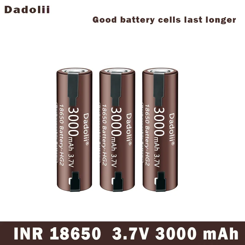 High quality 18650 3000mAh battery with welding strip, used for 30A high current screwdriver+nickel DIY INR18650