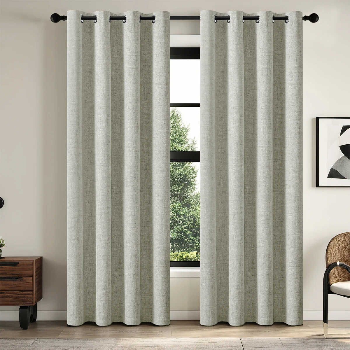 1 unidad de cortinas opacas co - Linen Roller Blind reseña y precio