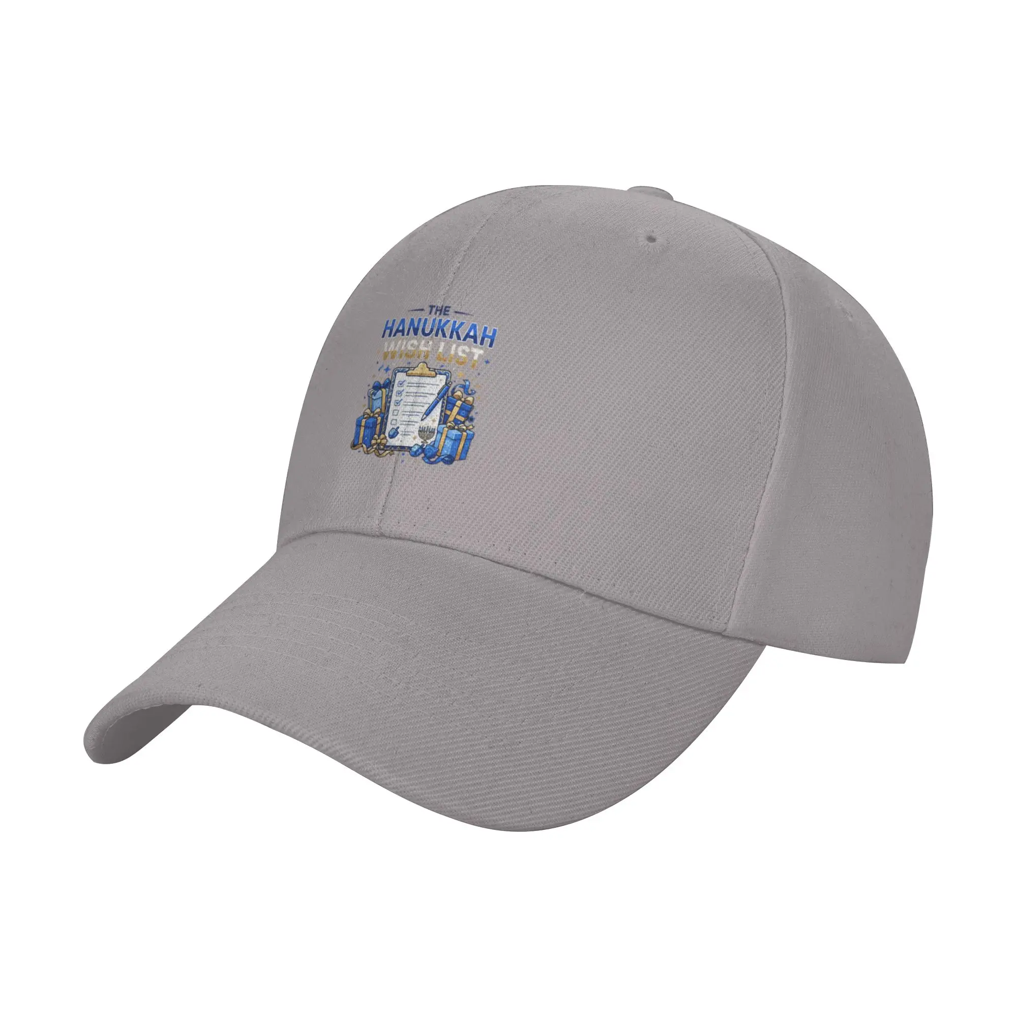 Hanukkah Wish List Jewish Holiday Celebration Trendy Baseball Cap Golf Breathable Baseball Cap