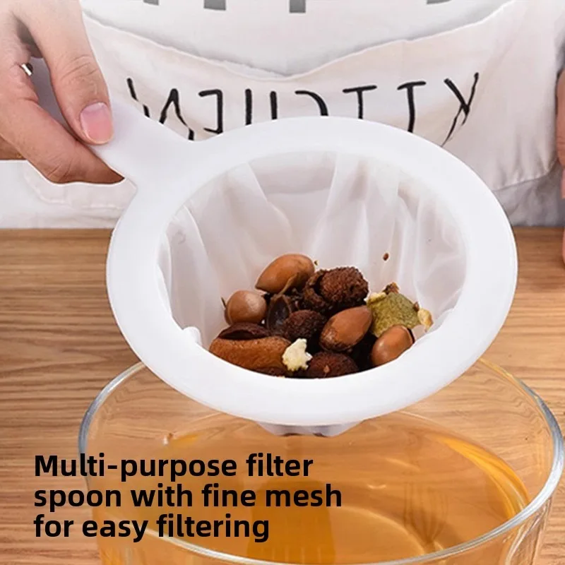Super Fine Mesh Filter for Soy Milk Juice Pulp Separation Kitchen Strainer Colander Sieve Spoon