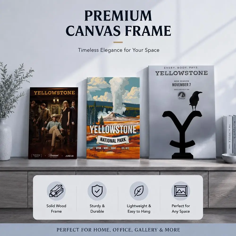 Popular Drama Y-YellowstoneS Framed Wall Painting Framed Poster Wall Decor – Complements Any Wall Ambiance