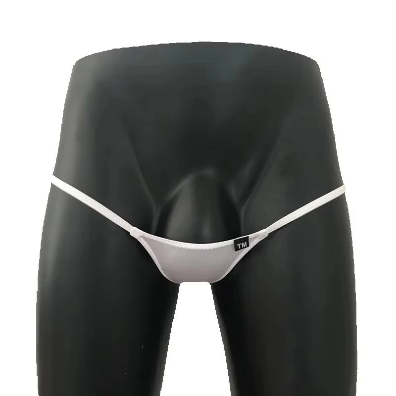 Mens Elastic Ice Silk Mini T Thong Underpants Soft Stretch Small G String Underwear For Men