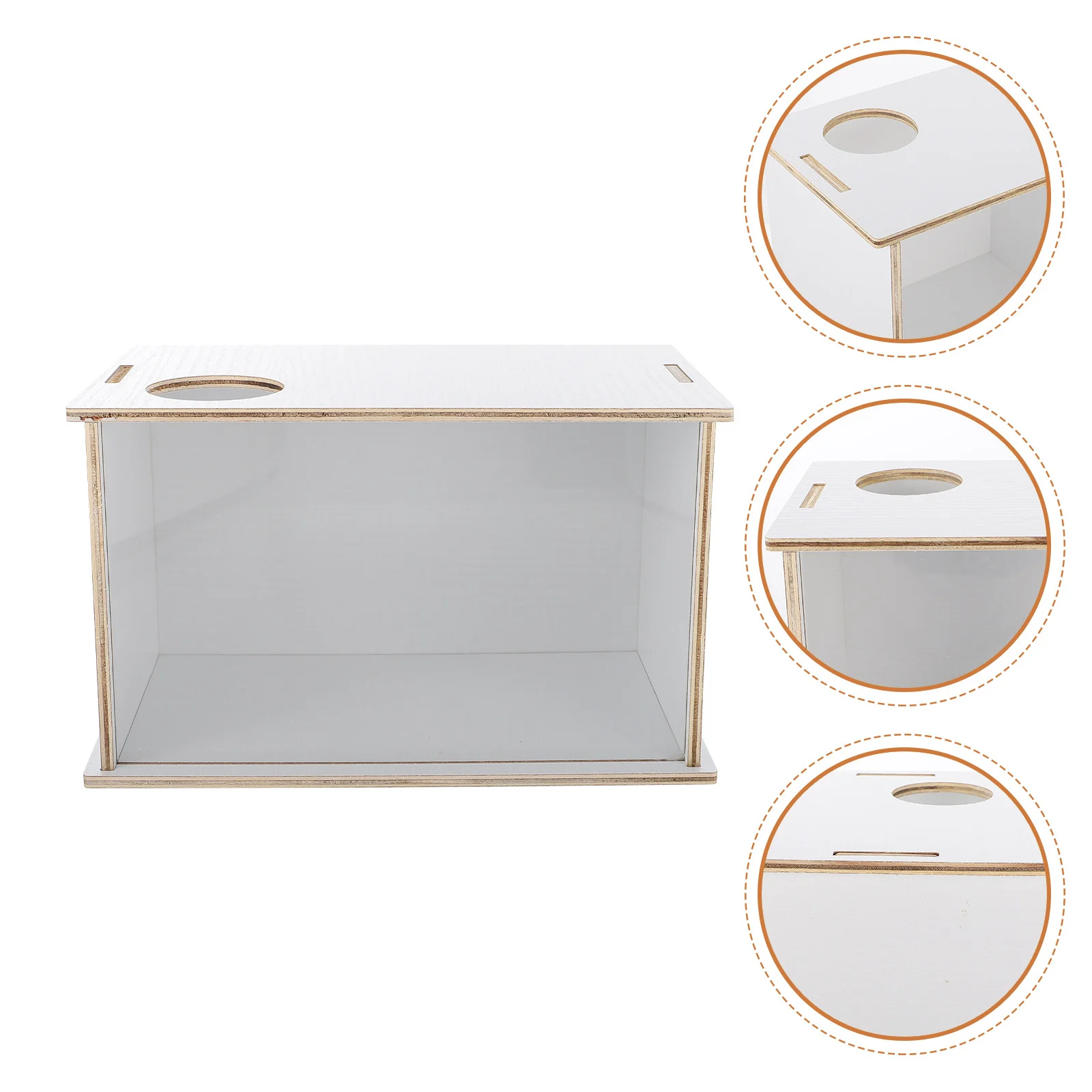 

Sand-Bath Box For Hamsters Chinchillas Acrylic Transparent Pet Bath Tub Easy Clean Multi-Function Household Decorative