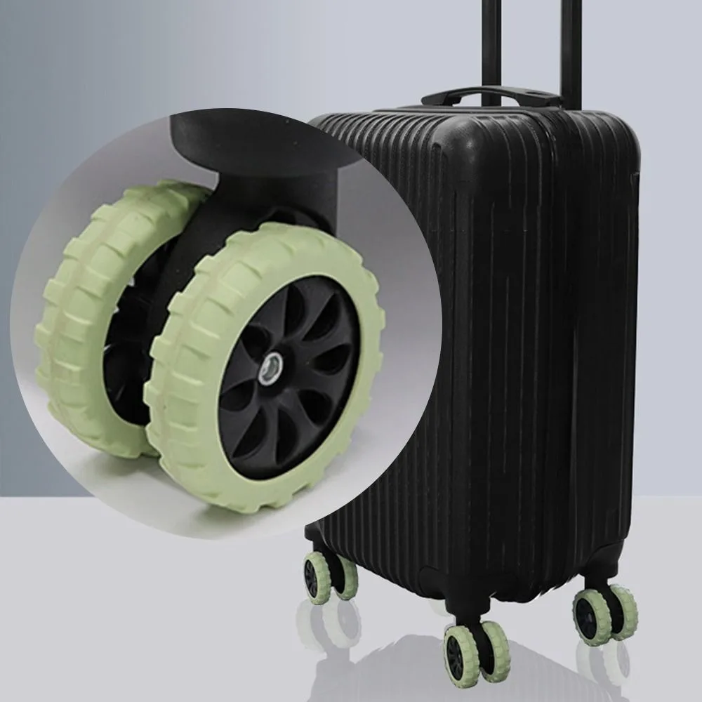 8PCS/Set Silicone Travel Luggage Caster Shoes with Silent Sound Suitcase Parts Axles Suitcase Wheels Protection Cover
