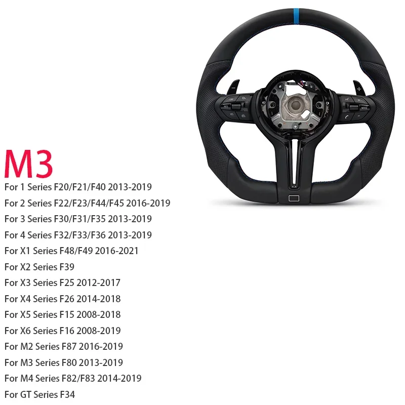 M Sport stuurwiel voor BMW Flat Bottom F01 F06 F10 F11 F12 F20 F21 F22 F25 F26 F30 F31 F32 F33 F34 F36 M3 F80 M4 F82 M5 F90