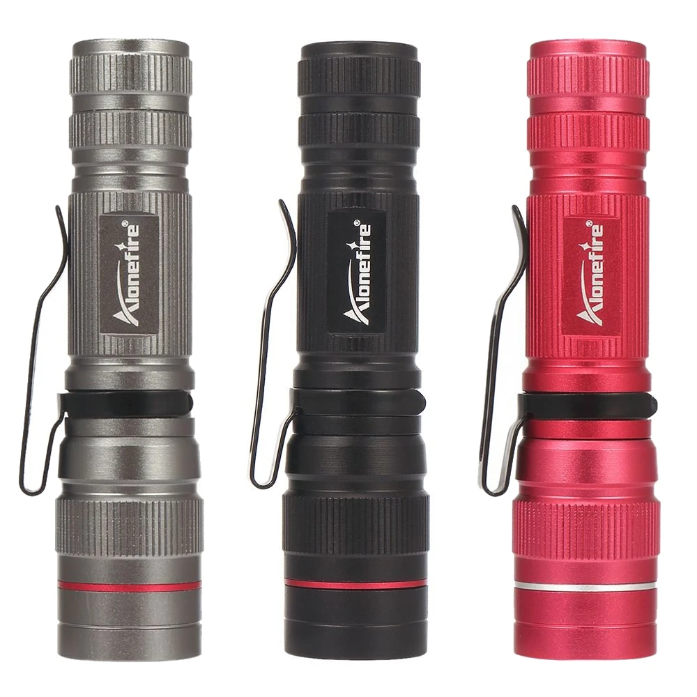 3W Zoom Mini Flashlight Zoomable Portable Torch Bright Lighting Outdoor Camping Hiking Backpack Pocket Kids Girl Handheld lamp