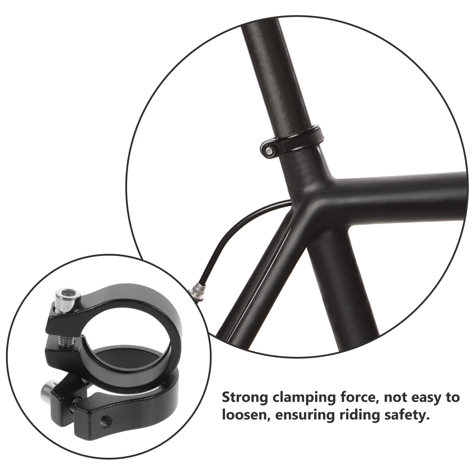 

2 Pcs 34.9mm Seatpost Clamp Single Bolt Sand Black Bike Accessories Aluminium Alloy Seats Tube Clip Wide Compatibility Easy