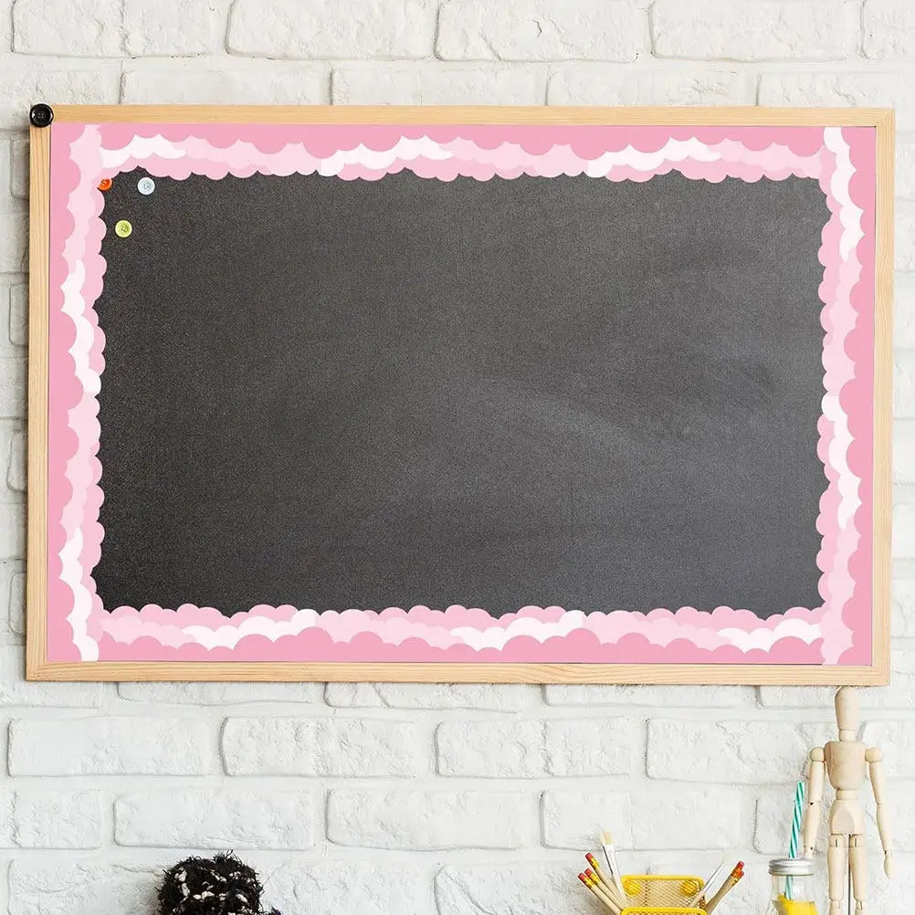 Cloud Border Sticker for Classroom Bulletin Board Chalkboard Decoration DIY Adjustable Trim Easy Peel Stick No Residue Wall