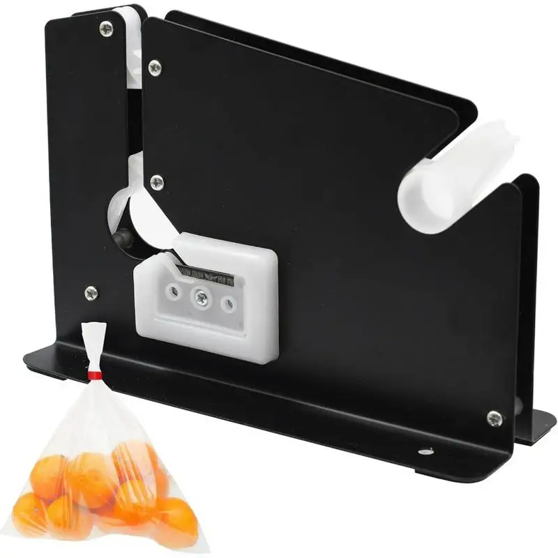 Heavy Duty Poly Bag Sealer Tape Machine Steel Bag Sealing Dispenser for Fruits Greens Ground Meat Packaging with Integrated