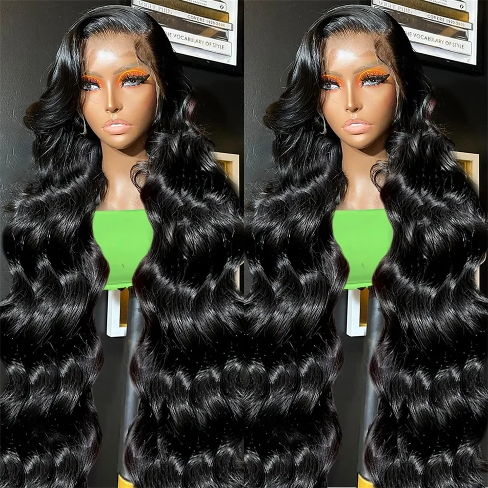 200 Density Body Wave Lace Front Human Hair Wigs For Women 13x4 13x6 Transparent Lace Frontal Wig Brazilian 4X4 Lace Closure Wig