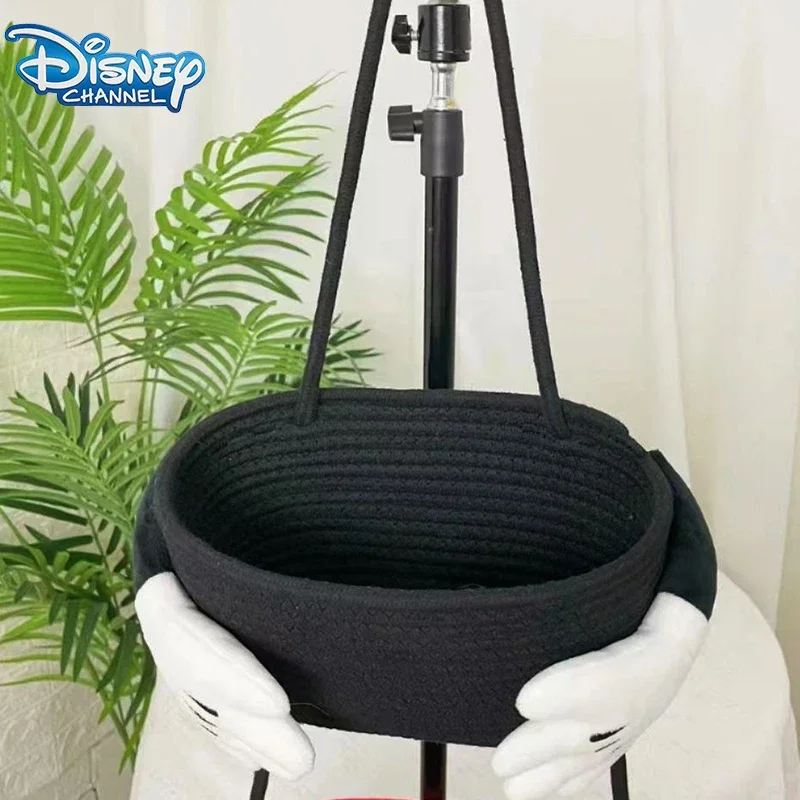 Disney Mickey Mouse Palm Double Layer Storage Basket Cute 3D Wall Hanging Basket Cartoon Braid Storage Box Party Gift