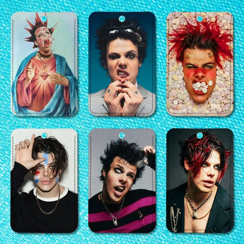 

Y-Yungbluds-S idols Cute Cartoon Card Keychain Anime Fashion Pendant Bag ID Door Card Case Bus Card