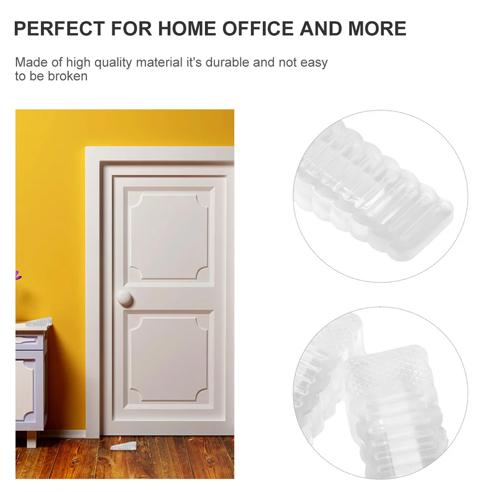 

10Pcs Safety Door Stopper PVC Material Child Protection Home Office Use No Scratch Floor Wedge Tool Door Stopper