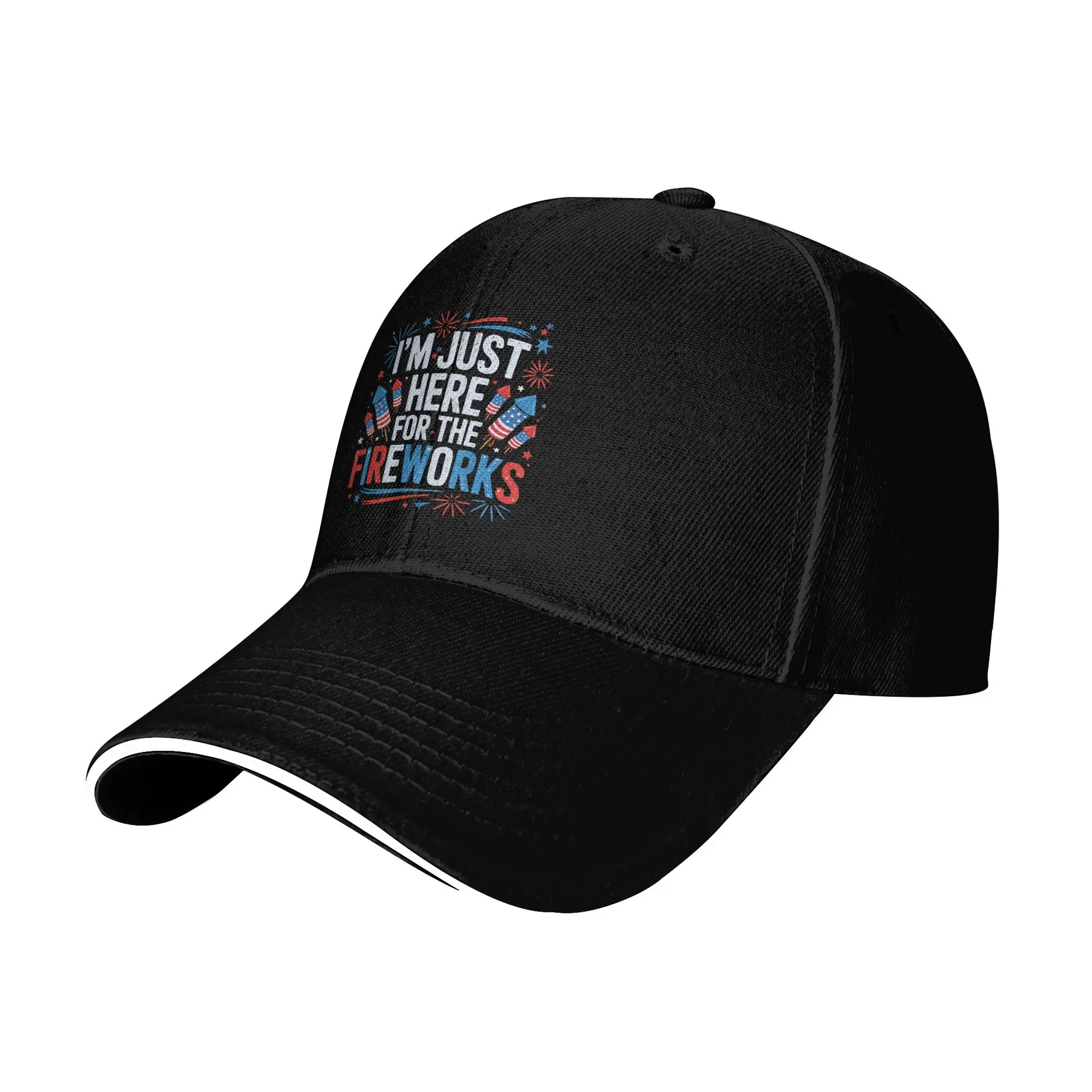 Casual Baseball Cap I'M Just Here For The Patriotic 4th Of July Usa Outdoor Sports Trucker Hat For Women Snapback Cap