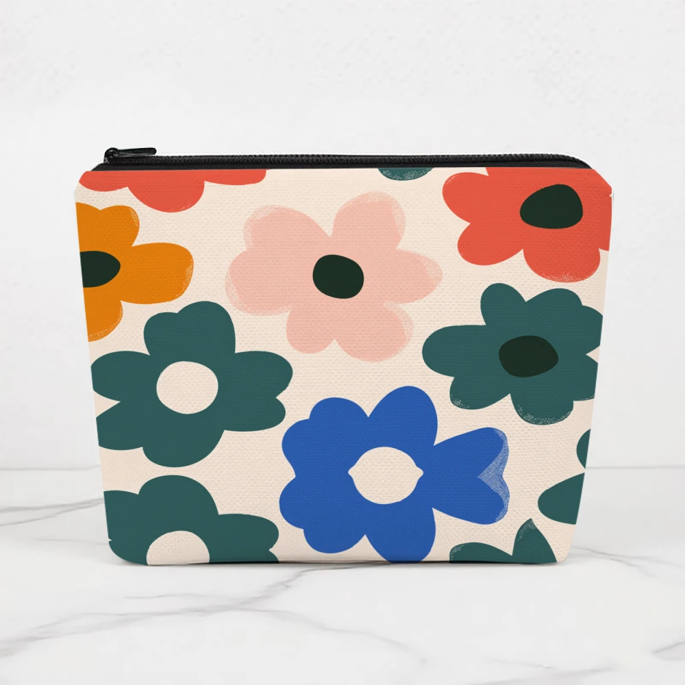 

Красочные косметички с цветочным принтом для девочек, сумка для туалетных принадлежностей, пенал, дорожный органайзер